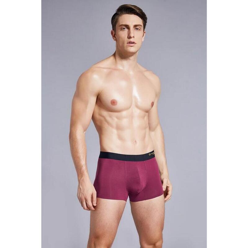 男士無縫設計運動內褲 - 紫色