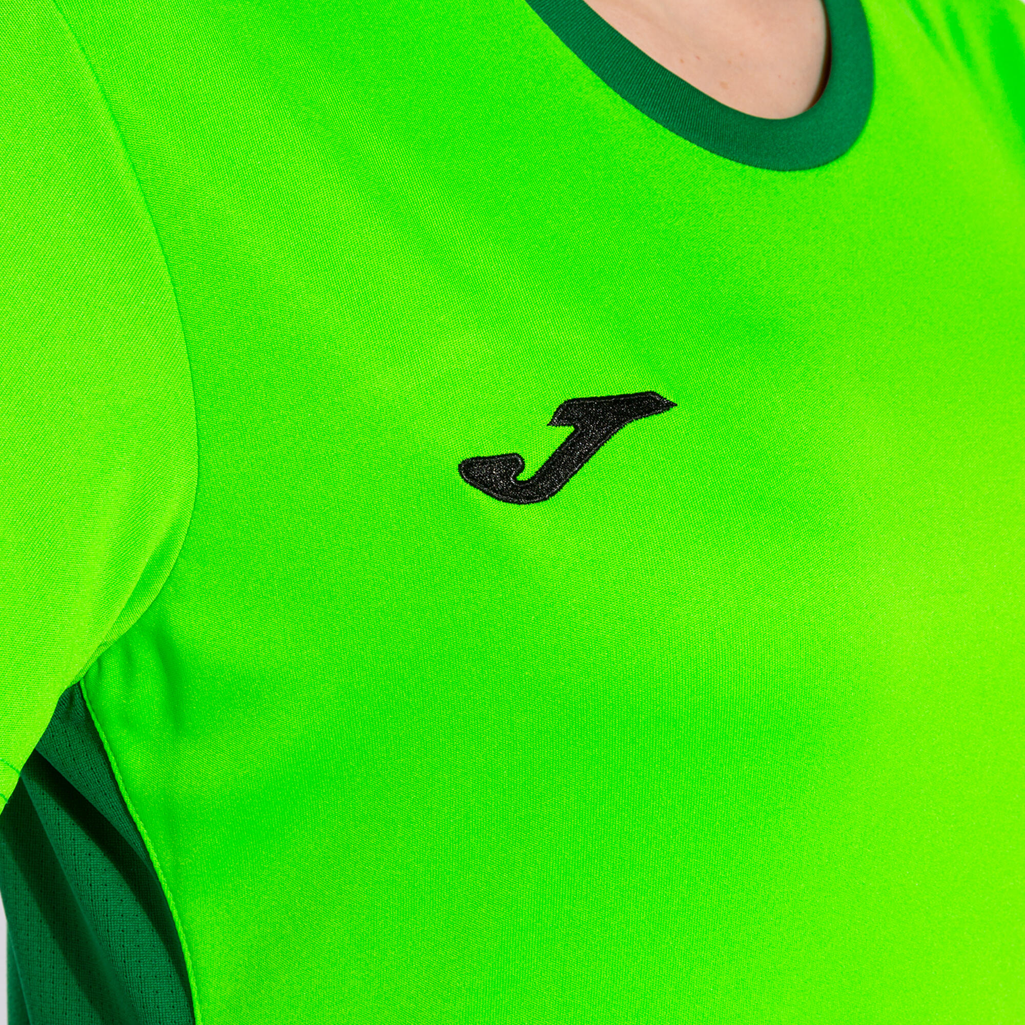 T-Shirt Manga Curta Futebol Mulher Joma Winner II Verde Fluor 5/5
