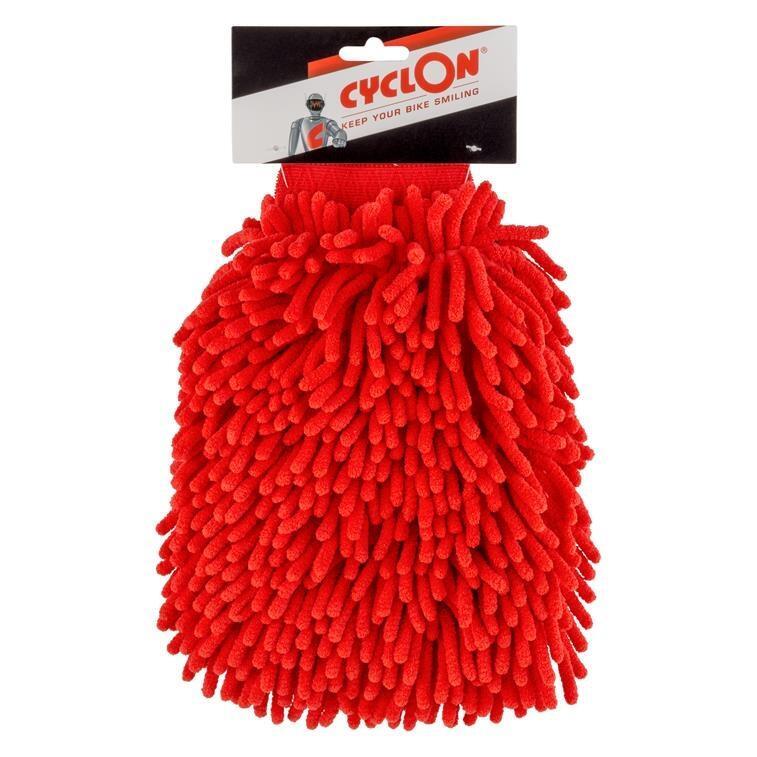 Gant de lavage en microfibre gant de nettoyage de cyclon - rouge