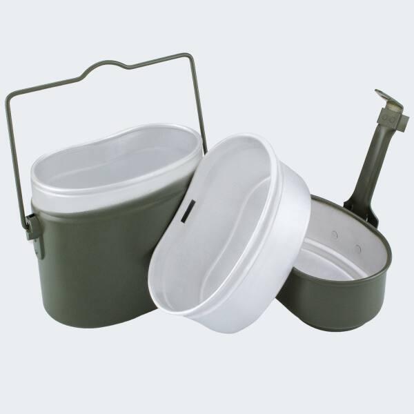 Camping tasse thermique mousqueton, batterie de cuisine et couverts 'lunch' set