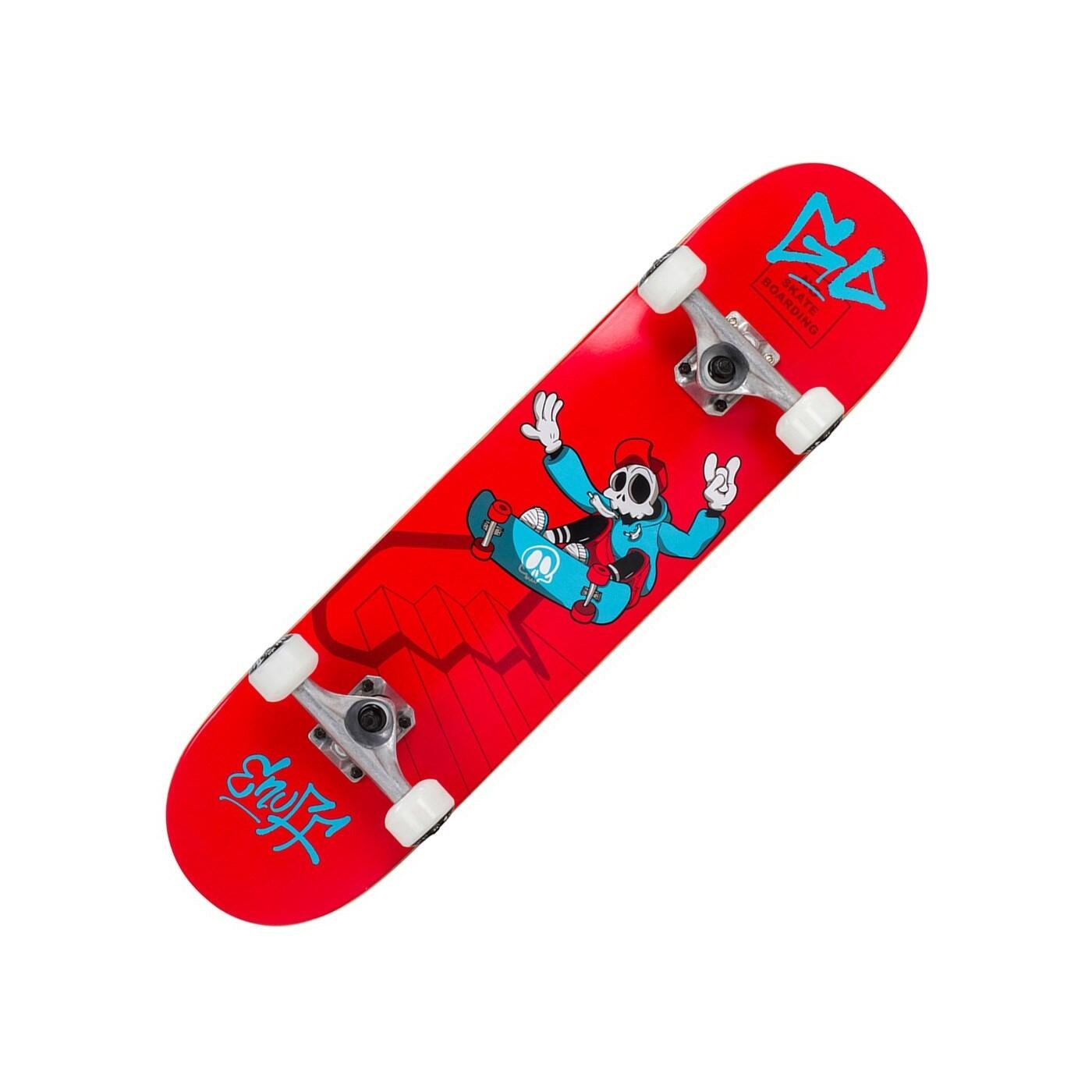Skully Red 7.25inch Mini Complete Skateboard 1/3