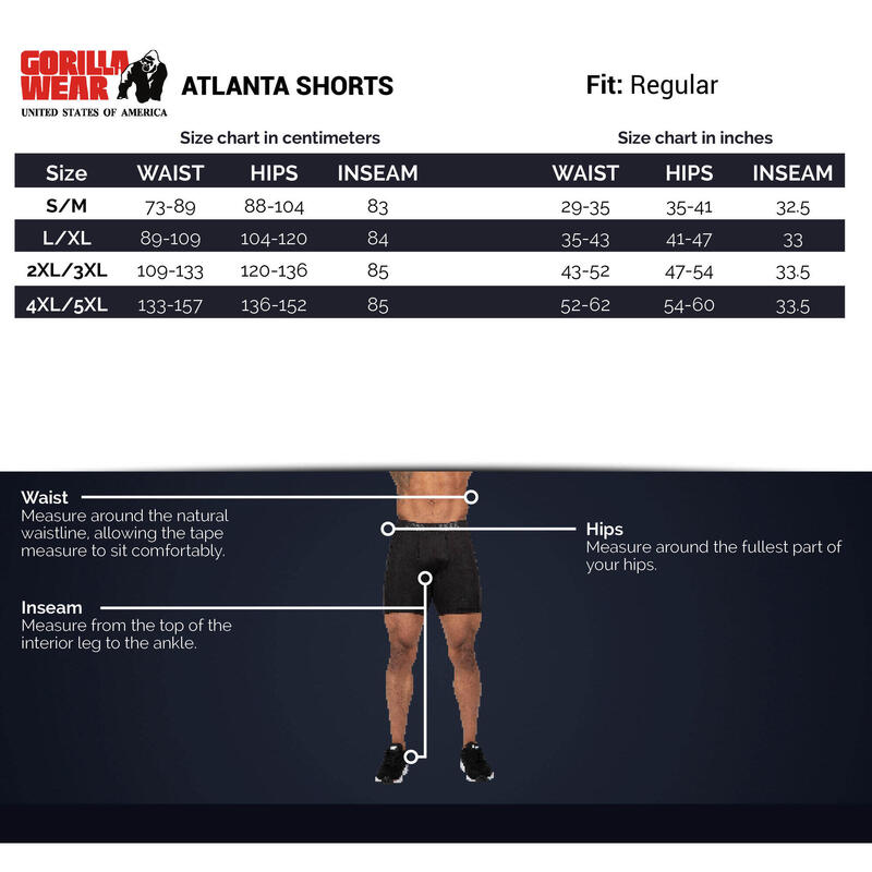 Shorts - Atlanta - Schwarz/Rot