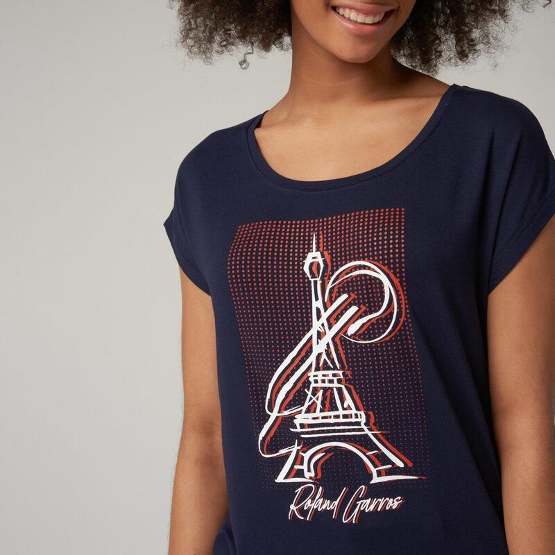 T-shirt femme Tour Eiffel Roland-Garros - Marine