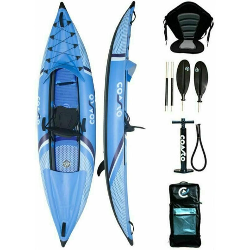 Kayak hinchable para 1 persona - Lotus - incluye accesorios gratis - 330x85