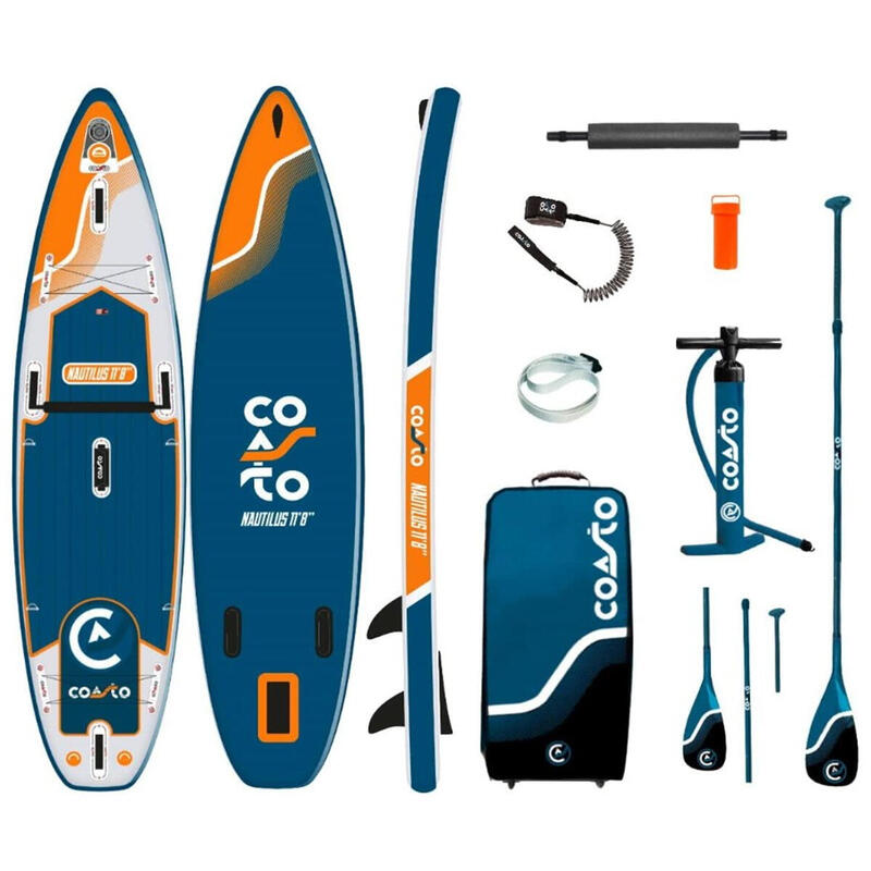 Opblaasbaar sup board / stand up paddle board voor touring - Nautilus 11'8"