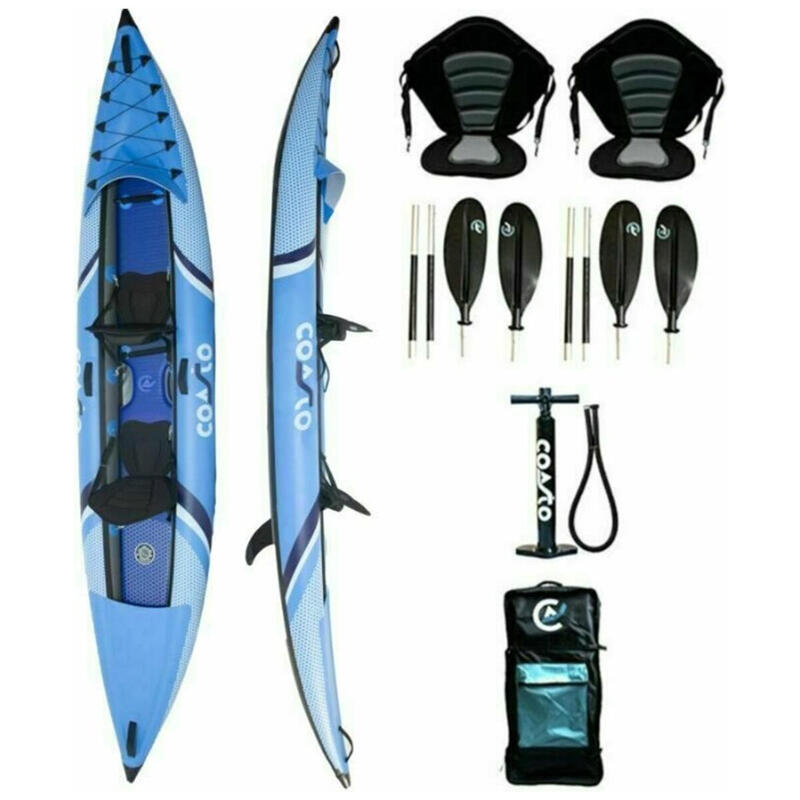 Kayak hinchable para 2 personas - Lotus - accesorios incluidos - 400x90