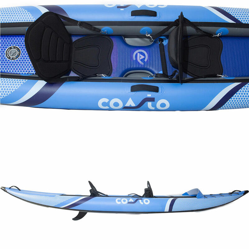 Kayak hinchable para 2 personas - Lotus - accesorios incluidos - 400x90