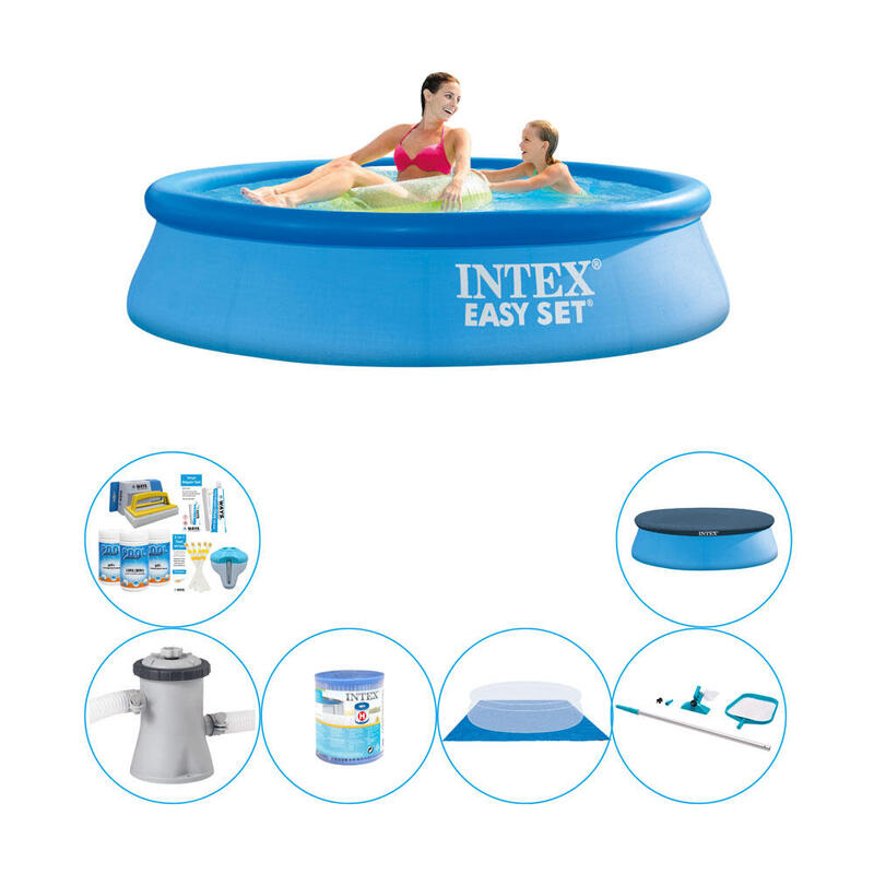 Offre combinée de piscine - Intex Easy Set Ronde 244x61 cm