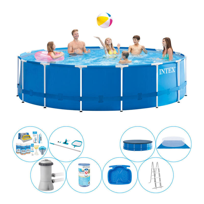 Piscine avec accessoires - Intex Metal Frame Ronde 457x122 cm