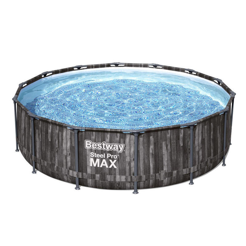 Pool Combi Deal - Bestway Steel Pro MAX Wood 427x107 cm Rund