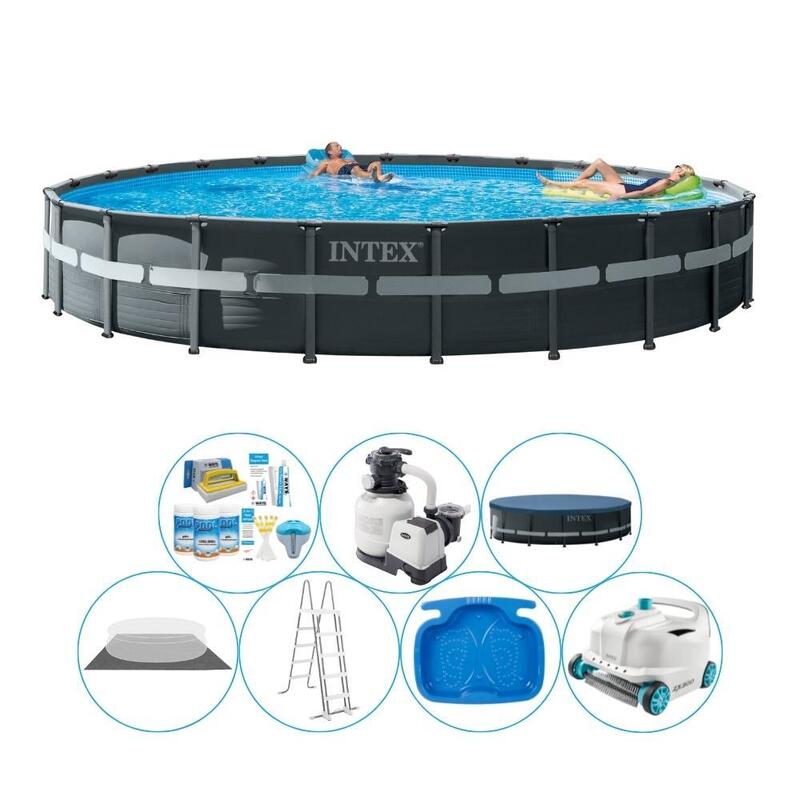 Paquet de piscine tout en 1 - Intex Ultra XTR Frame Ronde 732x132 cm
