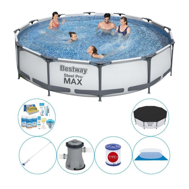 Pool Combi Deal - Bestway Steel Pro MAX 366x76 cm Rund