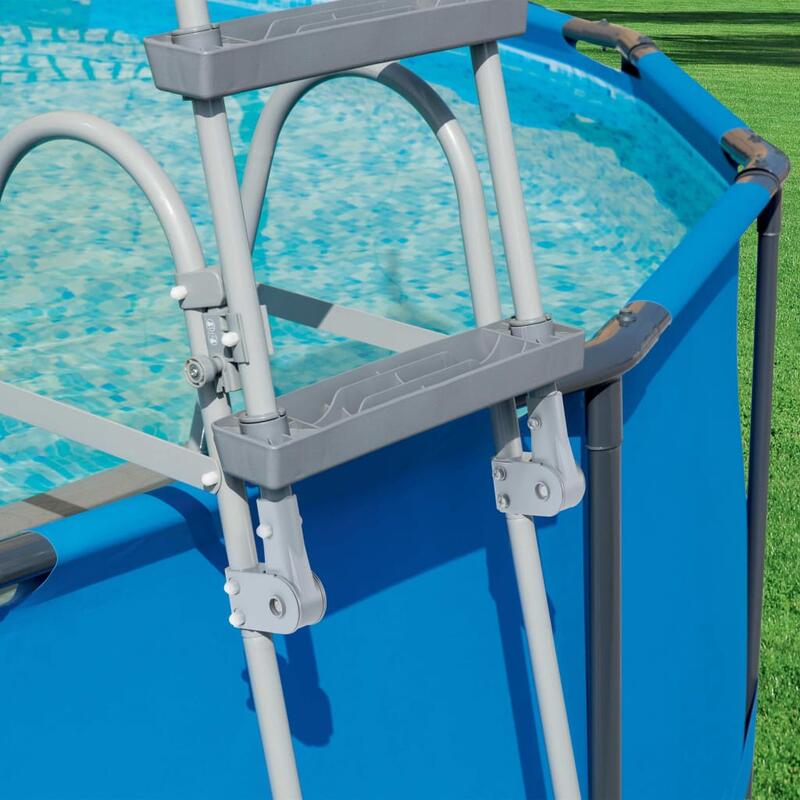 Escada de segurança p/ piscina 4 degraus Flowclear 122cm 58331