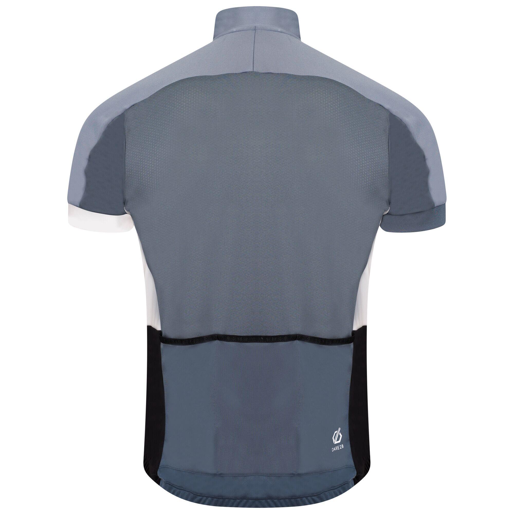 Protraction II Men's Cycling Full Zip Short Sleeve T-Shirt - Black / Grey 7/7