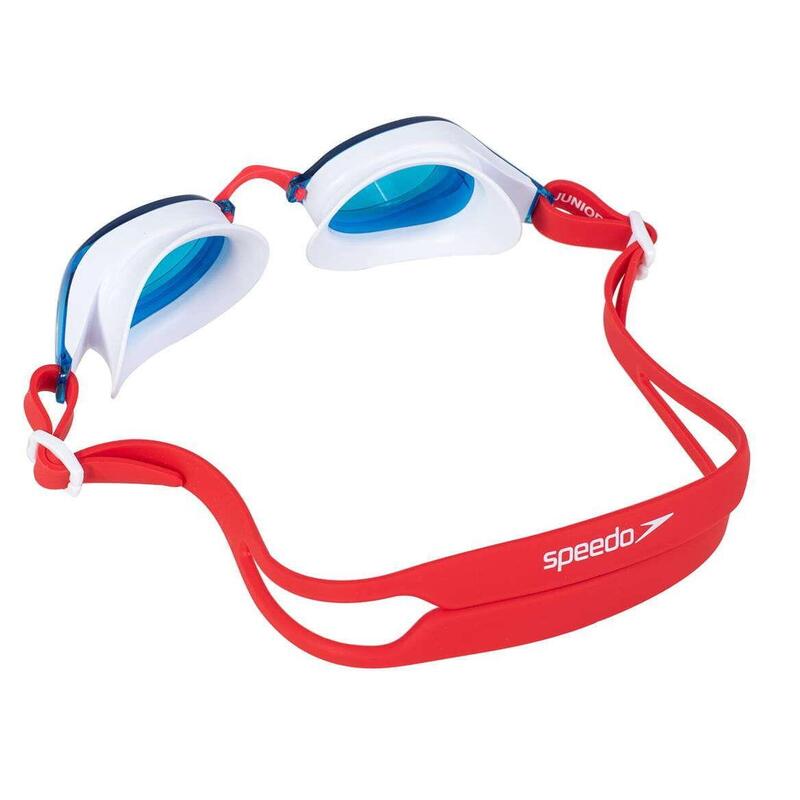Speedo Hydropulse Mirror gyerek úszószemüveg piros/kék