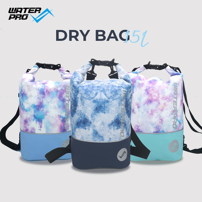 Water Sports Waterproof Bag Printed Dry Bag 15L - Green