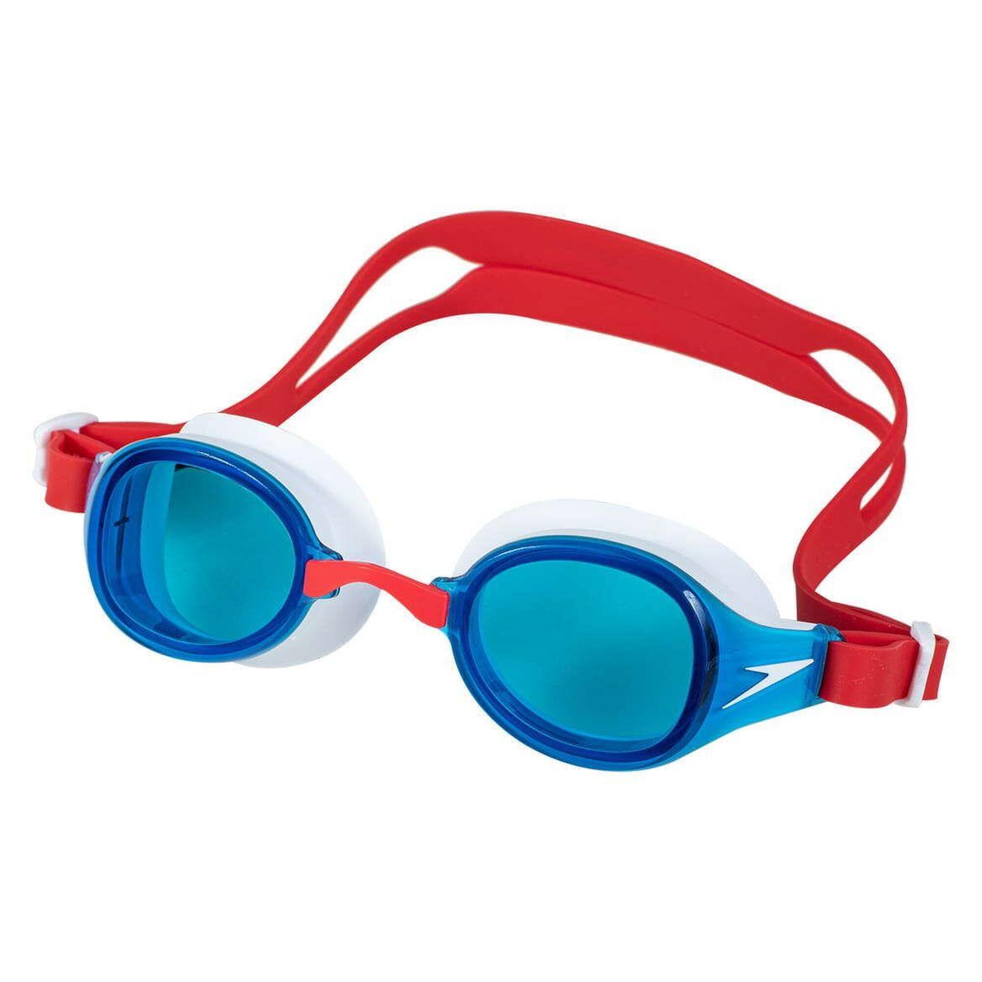 Speedo Hydropure Junior Goggles - Red/ White/ Blue 1/5