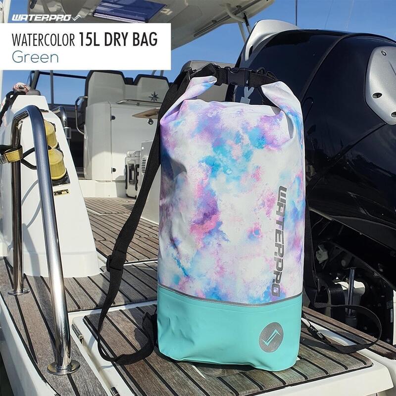 Water Sports Waterproof Bag Printed Dry Bag 15L - Blue
