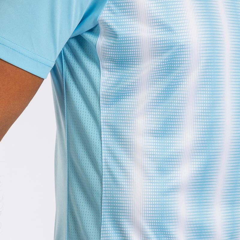T-shirt manga curta futebol Rapaz Joma Inter ii azul-celeste branco