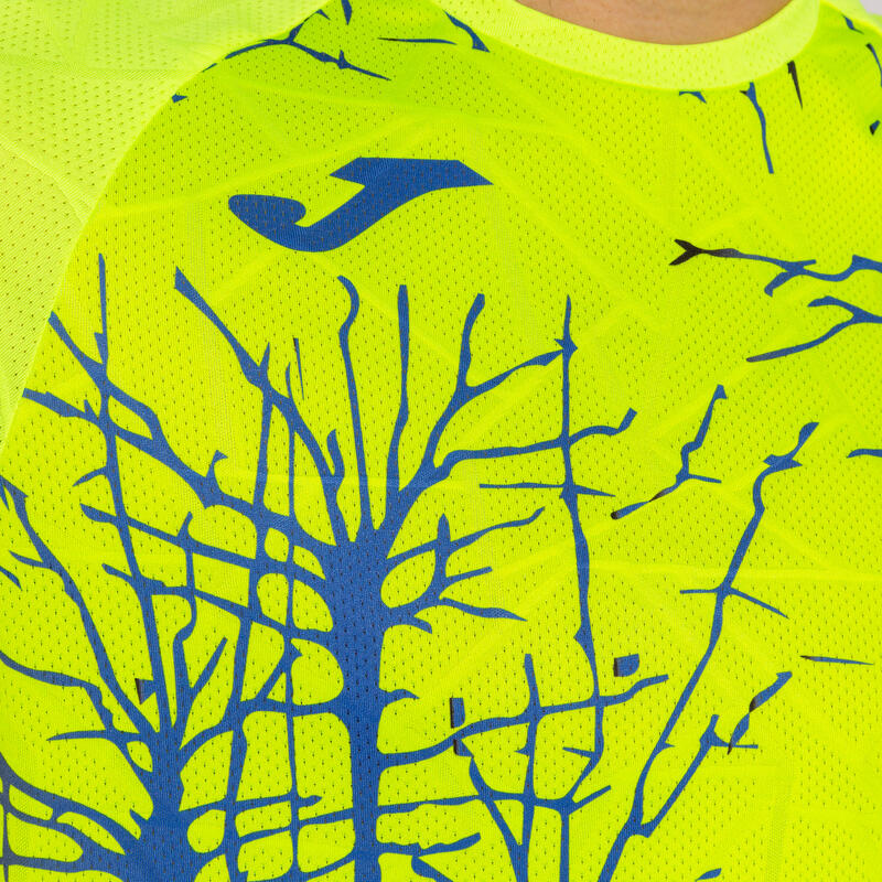 Camiseta Manga Corta Running Hombre Joma Elite IX Amarillo Flúor