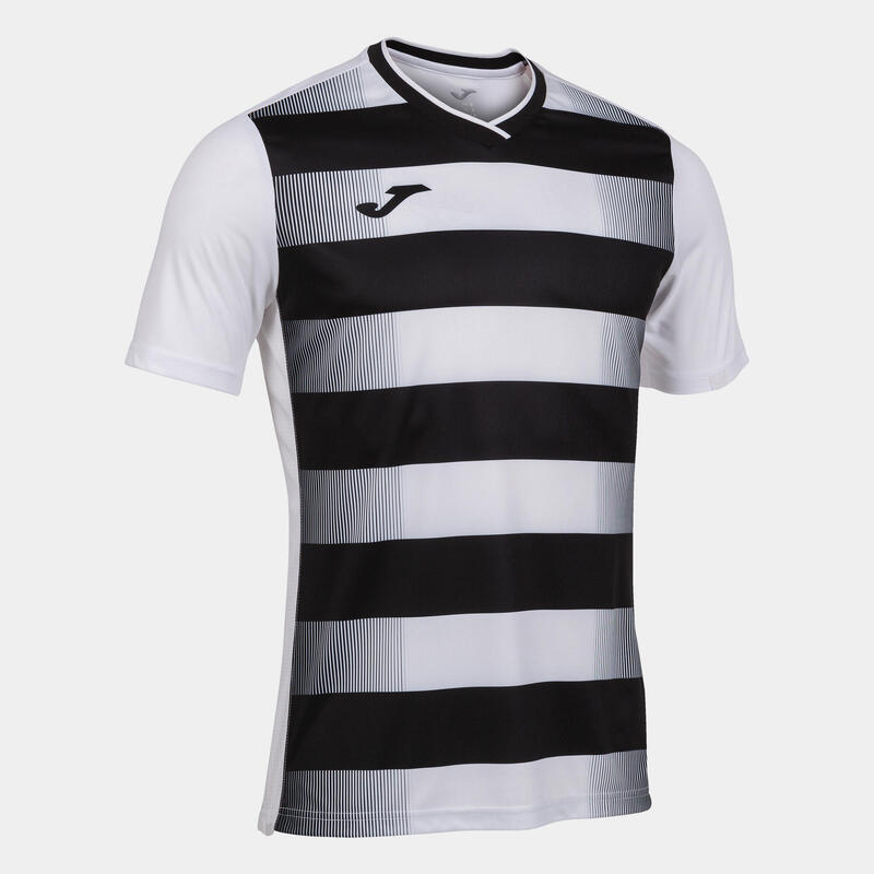 T-shirt manga curta futebol Rapaz Joma Europa v branco preto