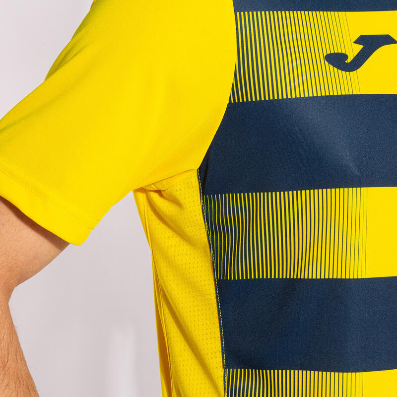 Camiseta Manga Corta Fútbol Hombre Joma Europa V Amarillo