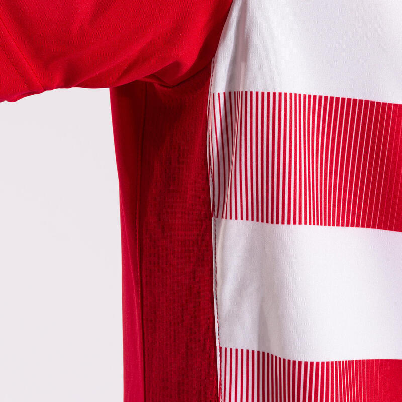 T-shirt manga curta futebol Rapaz Joma Europa v vermelho branco