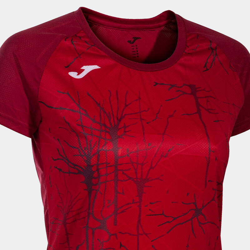Maillot manches courtes running Femme Joma Elite ix rouge