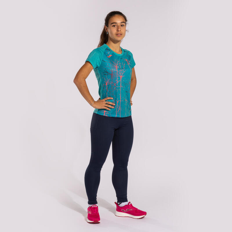 Maillot manches courtes running Fille Joma Elite ix turquoise