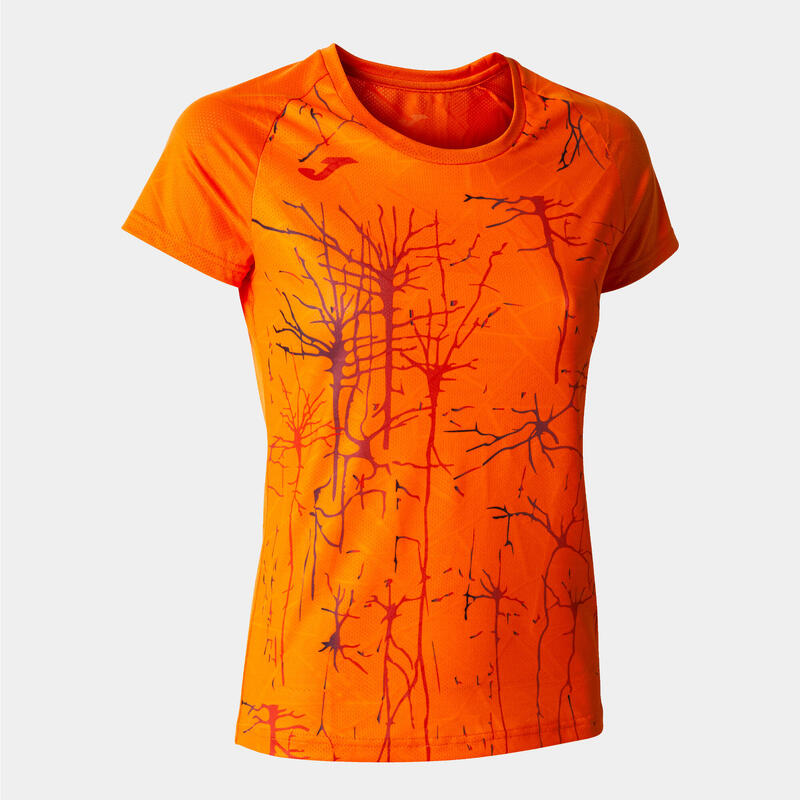 Camiseta manga corta running Mujer Joma Elite ix naranja