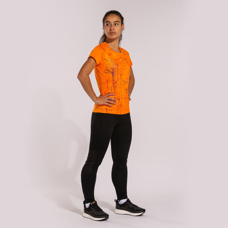 Camiseta manga corta running Mujer Joma Elite ix naranja