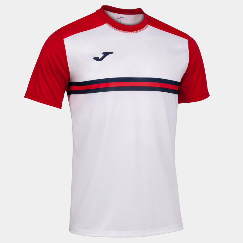 Camiseta manga corta balonmano Niño Joma Hispa iv blanco rojo