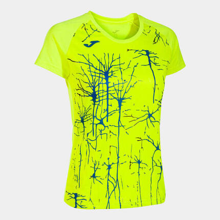Maillot Manches Courtes Running Femme Joma Elite IX Jaune Fluo