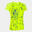 T-shirt manga curta running Mulher Joma Elite ix amarelo fluorescente