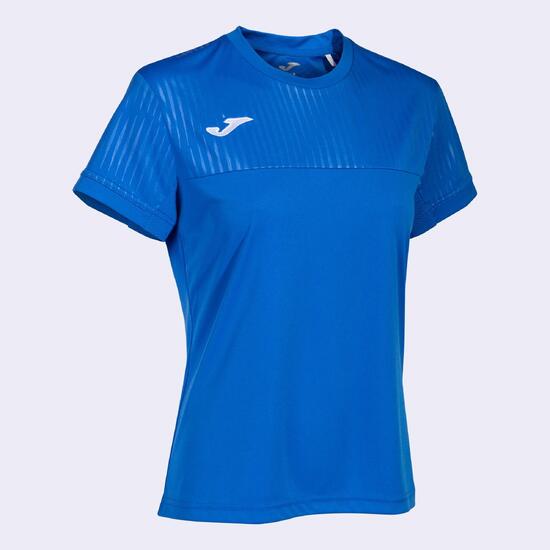Maillot Manches Courtes Padel Femme Joma Montreal Bleu Roi