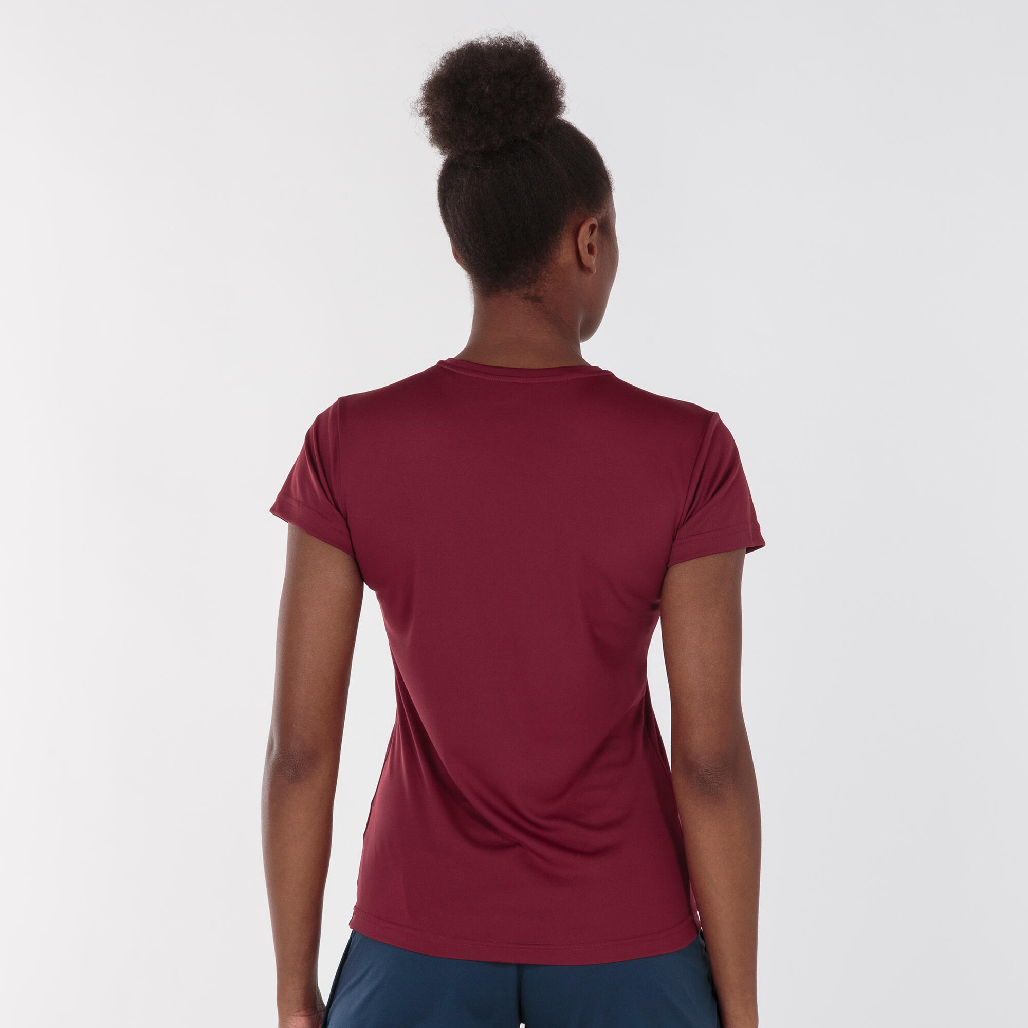 Camiseta Manga Corta Fitness Niños Joma Combi Woman Burdeos 2/7