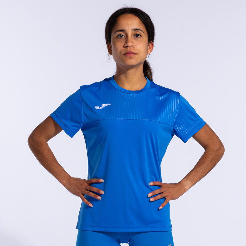 Maillot Manches Courtes Padel Femme Joma Montreal Bleu Roi