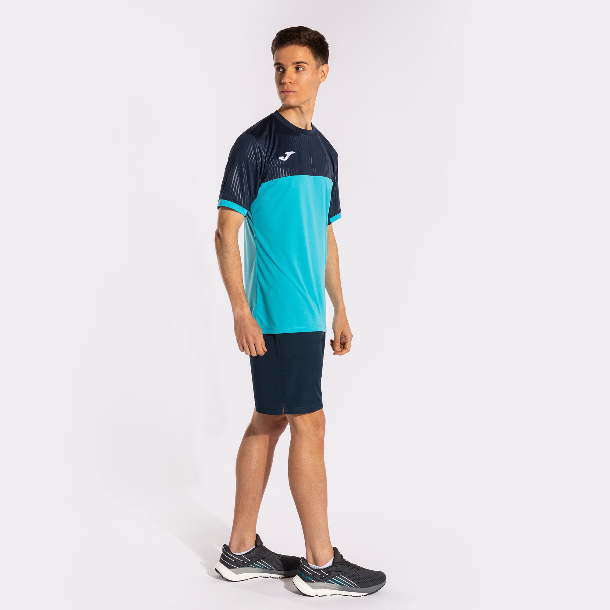 T-Shirt Manga Curta Padel Homem Joma Montreal Azul-Turquesa Fluor 5/5
