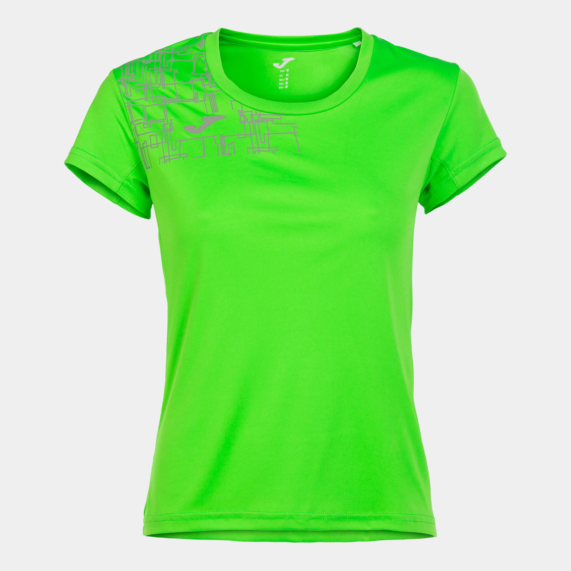 T-shirt manga curta trail mulher joma elite viii verde fluor