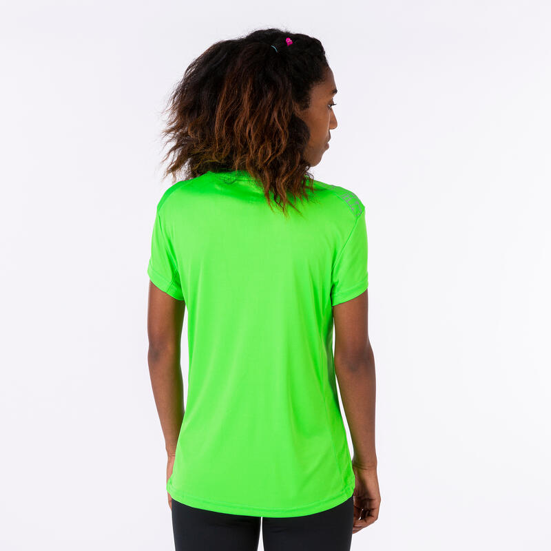 Camiseta Manga Corta Trail Mujer Joma Elite VIII Verde Flúor