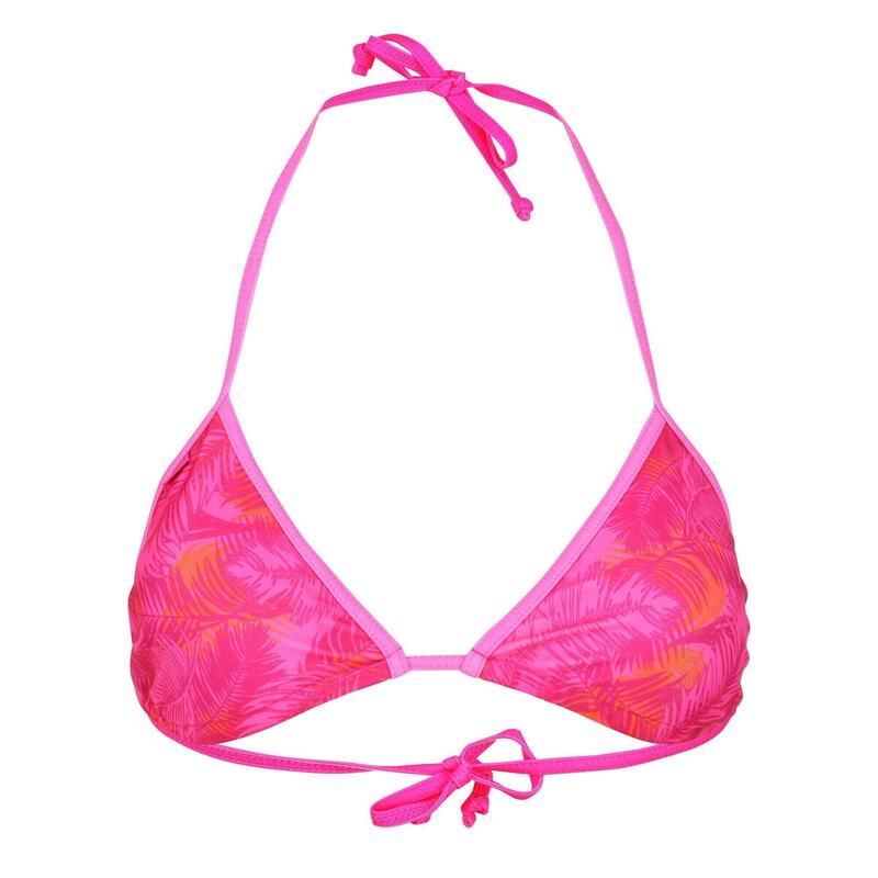 Dames Aceana Palm Leaf Bikini Top (Fusion Roze)