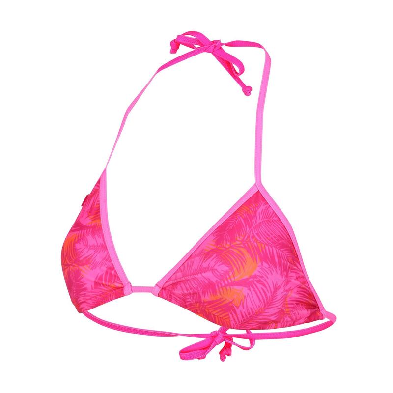 Dames Aceana Palm Leaf Bikini Top (Fusion Roze)