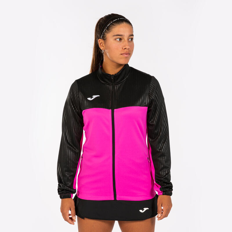 Veste Femme Joma Montreal rose fluo noir