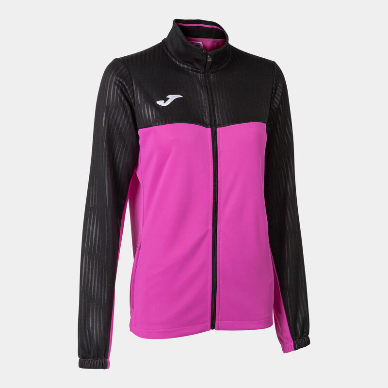 Casaco Mulher Joma Montreal rosa fluorescente preto