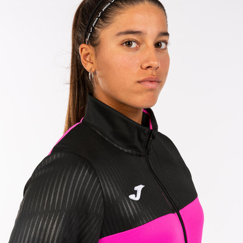 Casaco Mulher Joma Montreal rosa fluorescente preto