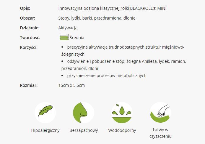 BLACKROLL MINI Flow- SMR MASSZÁZSHENGER (FEKETE)