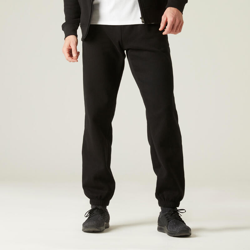 Reconditionné - Pantalon jogging fitness homme molleton coupe droite -... - Bon