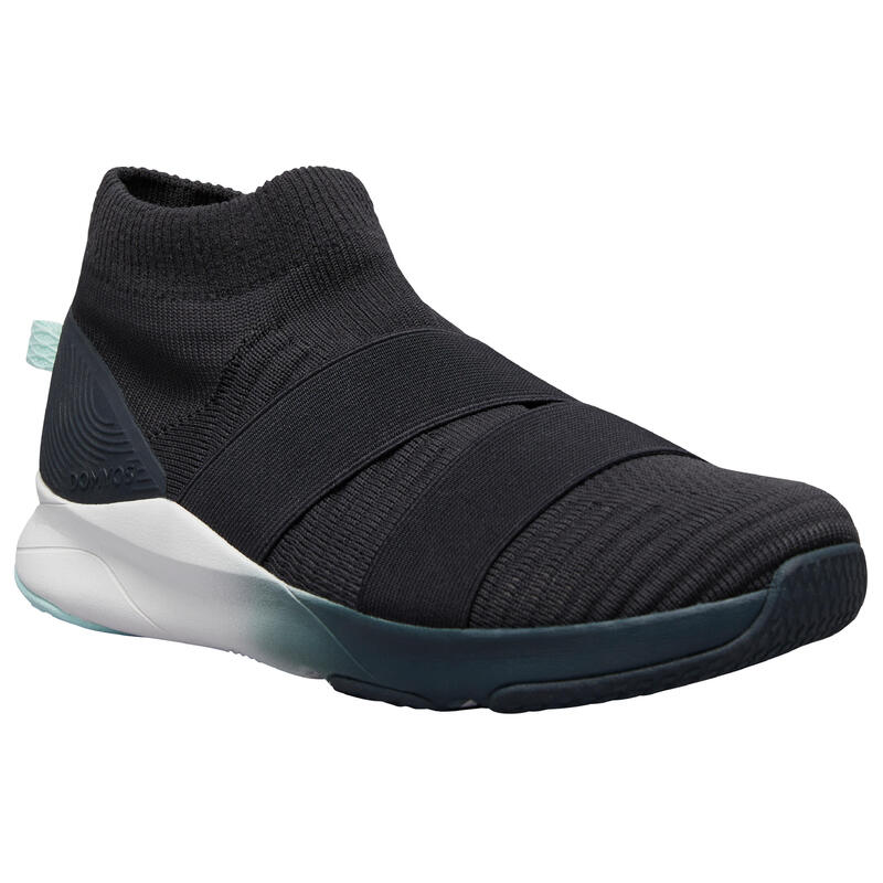 Reconditionné - Chaussures de fitness 500 gris strapes sans lacets - Bon