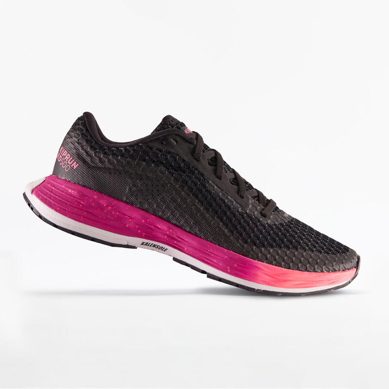 Reconditionné - CHAUSSURES DE RUNNING FEMME KIPRUN KD500 NOIR ROSE - Bon