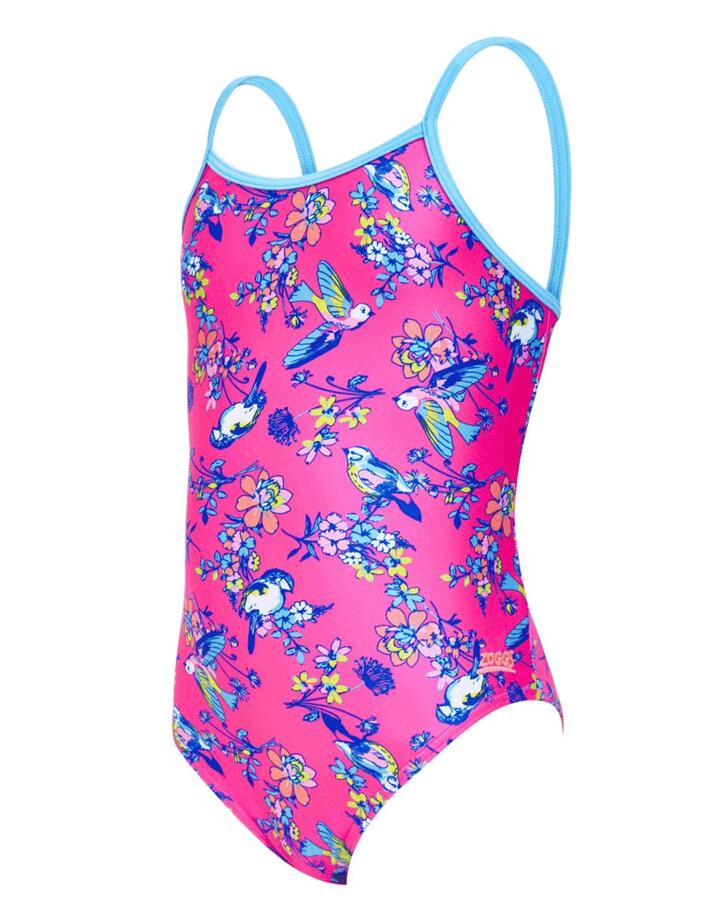 Costume Zoggs Journey Flyback bambina - Rosa/Blu taglia 34 3/5